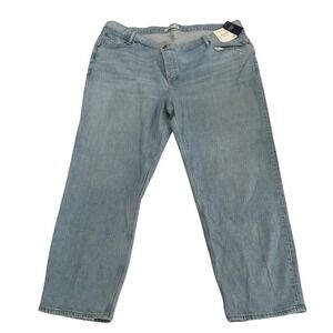 Abercrombie & Fitch Dad Jeans 36x30 High Rise Light Wash NWT
